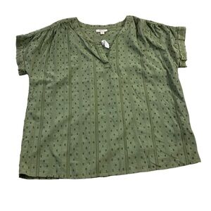 Style & Co | Military Green Short Sleeve Top Size X-Large New With Tags